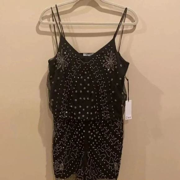Dex Black Embellished Romper/Jumpsuit - Picture 6 of 12